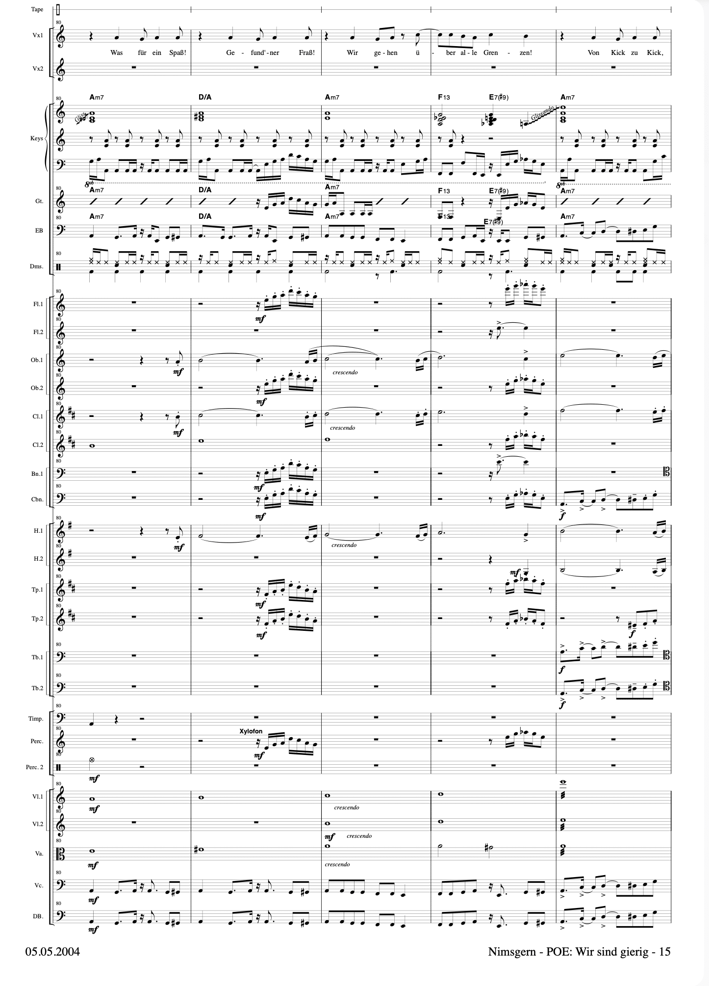 Zauberflöte Score (Partitur)