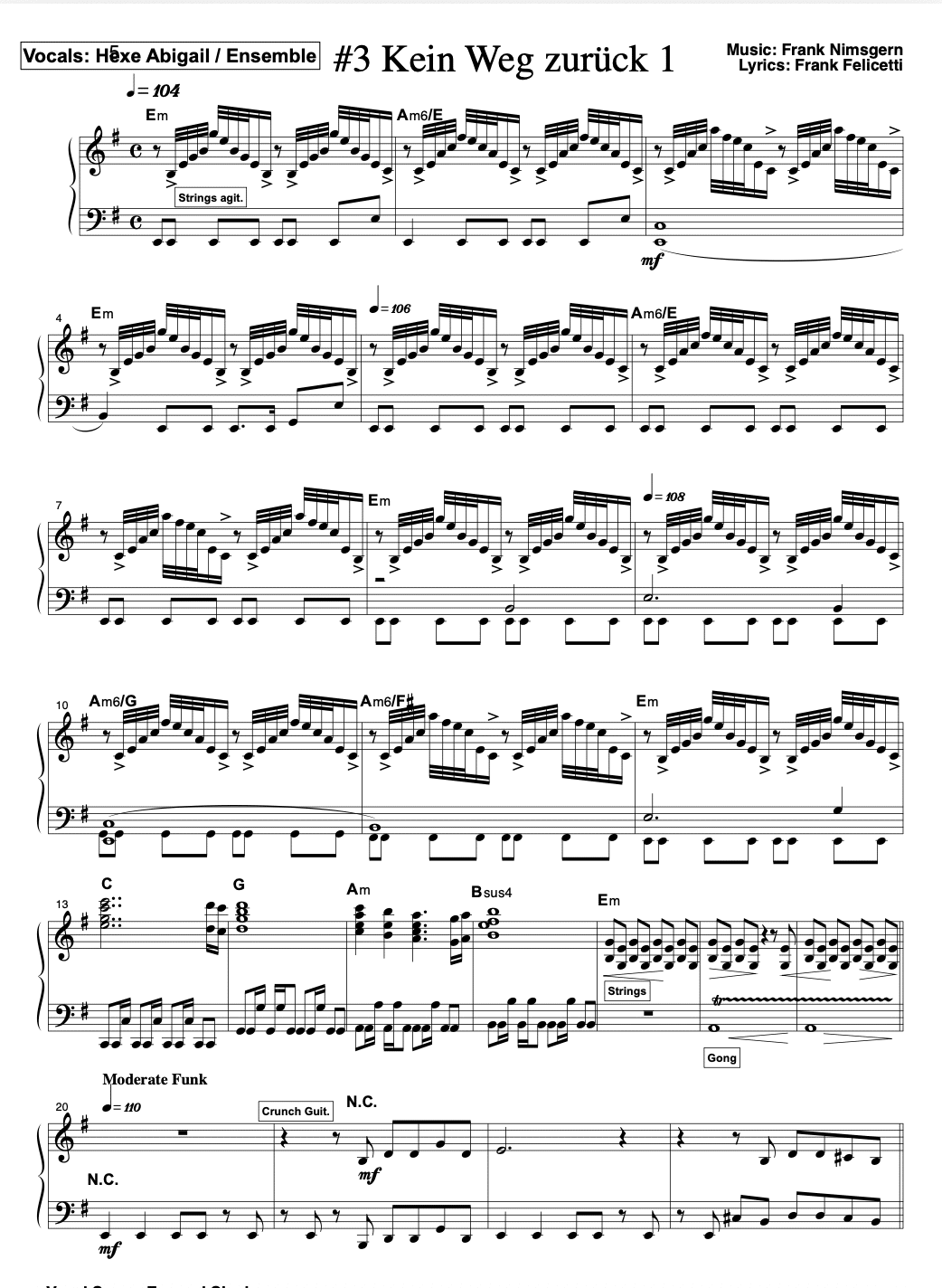 Zauberflöte Score (Partitur)